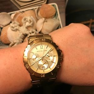 Oversized Michael Kors Gold watch